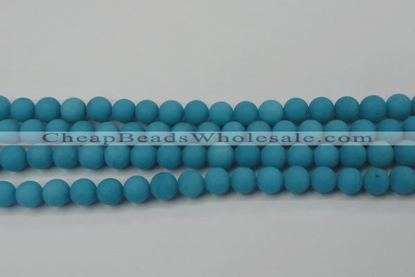 CCN2451 15.5 inches 8mm round matte candy jade beads wholesale