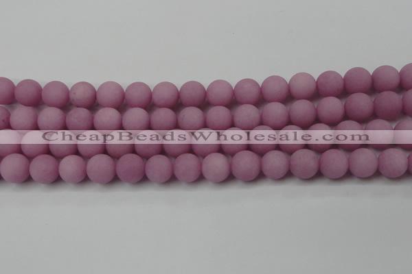 CCN2503 15.5 inches 14mm round matte candy jade beads wholesale