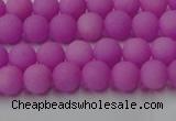 CCN2522 15.5 inches 4mm round matte candy jade beads wholesale