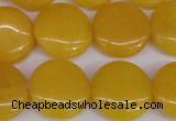 CCN2607 15.5 inches 18mm flat round candy jade beads wholesale