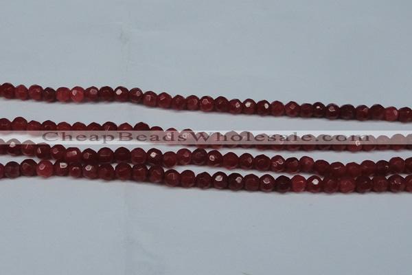 CCN2821 15.5 inches 4mm tiny faceted round candy jade beads