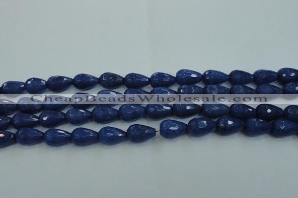 CCN3014 15.5 inches 10*15mm faceted teardrop candy jade beads
