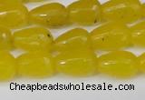 CCN3775 15.5 inches 8*12mm faceted teardrop candy jade beads