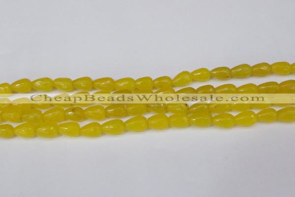 CCN3775 15.5 inches 8*12mm faceted teardrop candy jade beads