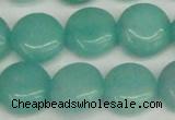 CCN3822 15.5 inches 14mm flat round candy jade beads wholesale