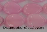 CCN3875 15.5 inches 15*20mm flat teardrop candy jade beads