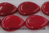 CCN3894 15.5 inches 18*25mm flat teardrop candy jade beads