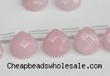 CCN3911 Top-drilled 13*13mm briolette candy jade beads wholesale