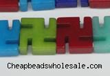 CCN3966 15.5 inches 20*20mm svastika candy jade beads wholesale
