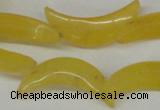 CCN415 15.5 inches 8*30mm curved moon candy jade beads wholesale