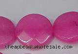 CCN4184 15.5 inches 20mm faceted coin candy jade beads wholesale