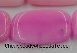 CCN4203 15.5 inches 30*40mm rectangle candy jade beads wholesale
