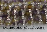 CCN4625 15.5 inches 6mm round candy jade with rhinestone beads