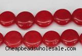 CCN476 15.5 inches 12mm flat round candy jade beads wholesale