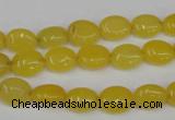 CCN516 15.5 inches 8*10mm oval candy jade beads wholesale