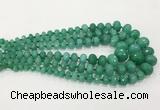 CCN5174 5*8mm - 14*20mm faceted rondelle candy jade graduated beads