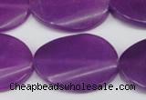 CCN618 15.5 inches 22*30mm twisted oval candy jade beads wholesale