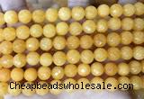 CCN6344 6mm, 8mm, 10mm, 12mm & 14mm faceted round candy jade beads