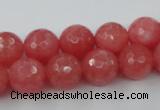 CCN872 15.5 inches 18mm faceted round candy jade beads