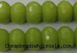 CCN935 15.5 inches 12*16mm faceted rondelle candy jade beads