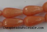 CCN987 15.5 inches 13*25mm faceted teardrop candy jade beads