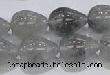 CCQ107 15.5 inches 15*20mm teardrop cloudy quartz beads wholesale