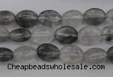 CCQ243 15.5 inches 8*10mm oval cloudy quartz beads wholesale