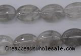 CCQ244 15.5 inches 12*16mm oval cloudy quartz beads wholesale