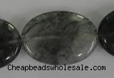 CCQ393 15.5 inches 25*35mm oval cloudy quartz beads wholesale