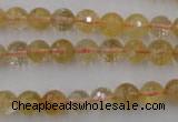 CCR153 15.5 inches 8mm faceted round natural citrine gemstone beads