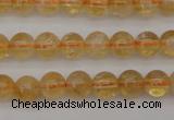 CCR165 15.5 inches 6mm round natural citrine beads wholesale
