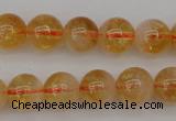 CCR166 15.5 inches 8mm round natural citrine beads wholesale