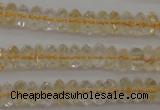 CCR171 15.5 inches 3*5mm faceted rondelle natural citrine beads