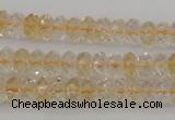 CCR172 15.5 inches 4*6mm faceted rondelle natural citrine beads