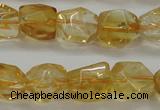 CCR236 15.5 inches 9*12mm nuggets natural citrine gemstone beads