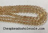 CCR328 15.5 inches 6mm - 10mm faceted round citrine graduated beads