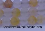 CCR371 15.5 inches 6mm round matte citrine beads wholesale