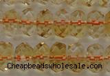 CCR52 15.5 inches 5*8mm faceted rondelle natural citrine beads