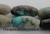 CCS45 15.5 inches 15*30mm rice natural chrysocolla gemstone beads