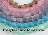 CCT04 10mm different color coin shape cats eye beads Wholesale