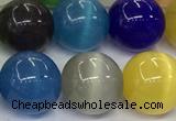 CCT1477 15 inches 14mm round cats eye beads