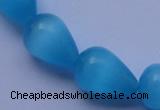 CCT20 14 inches 10*14mm teardrop navy blue cats eye beads wholesale