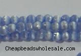CCT321 15 inches 4mm faceted round cats eye beads wholesale