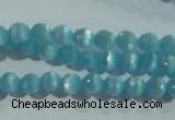 CCT324 15 inches 4mm faceted round cats eye beads wholesale