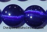 CCT580 15 inches 14mm flat round cats eye beads wholesale