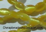 CCT606 15 inches 4*6mm oval cats eye beads wholesale