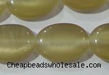 CCT723 15 inches 10*14mm oval cats eye beads wholesale