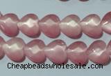CCT962 15 inches 10*10mm faceted heart cats eye beads wholesale
