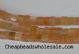 CCU08 15.5 inches 4*4mm cube pink aventurine beads wholesale