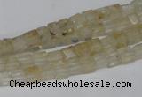 CCU30 15.5 inches 5*5mm cube yellow watermelon beads wholesale